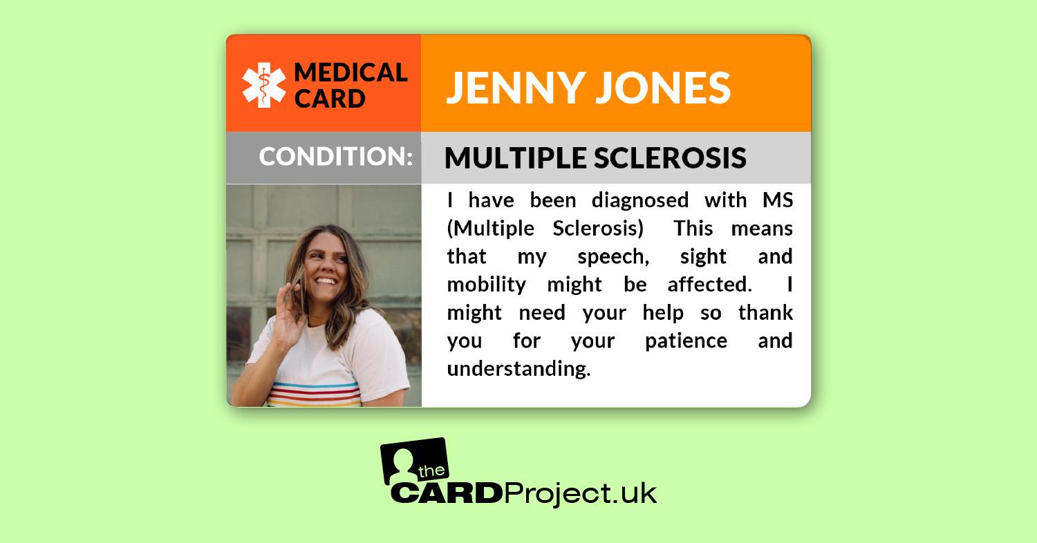 MS (Multiple sclerosis) Awareness Medical Photo ID Card 